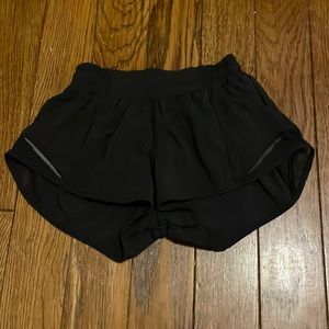 Black lululemon hottie hot shorts. 2.5 inseam